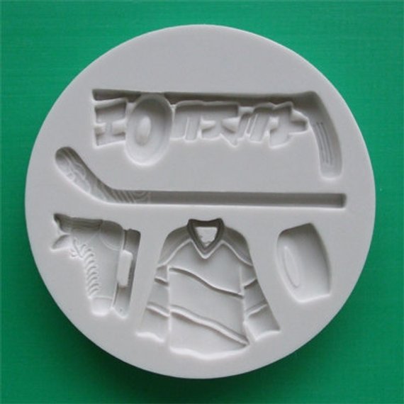 Hockey Candy Molds. Grandmama's Goodies S124 Hockey Cookie Chocolate