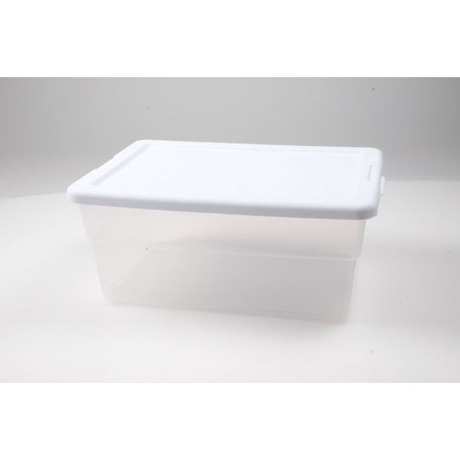 Clear Storage Tubs. IRIS USA 53 Quart Stackable Plastic Storage Bins with Lids and Latching