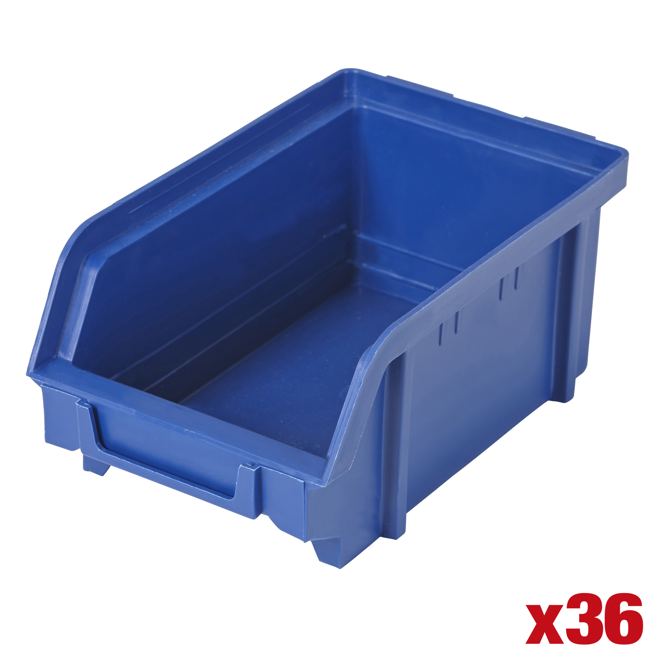 Blue Plastic Storage Bins. Glad Plastic Baskets for Organizing, Set of