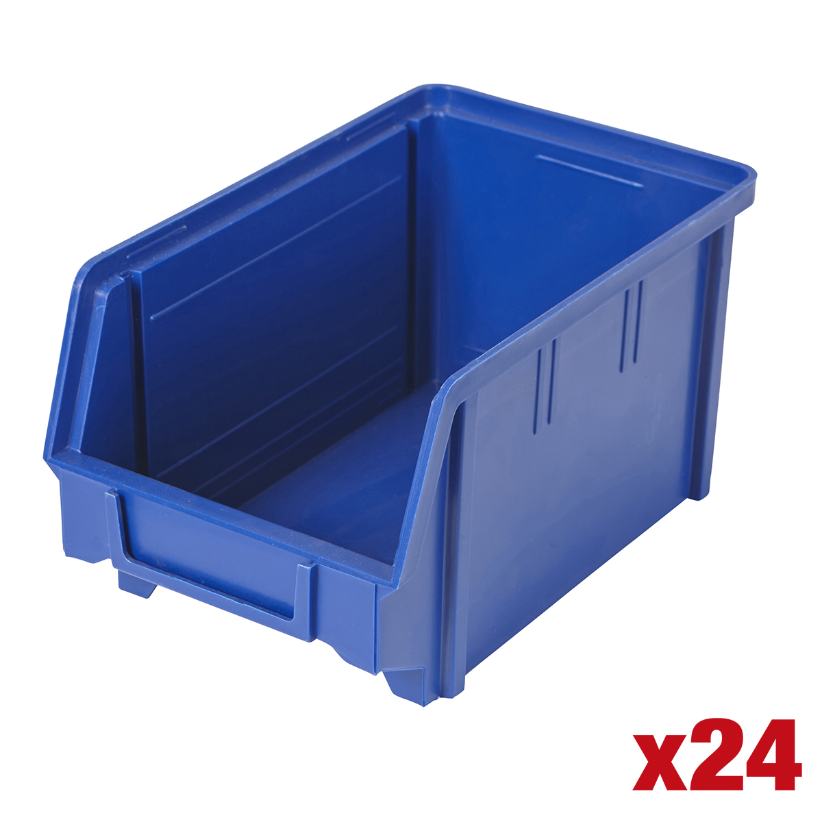 Blue Plastic Storage Bins. Glad Plastic Baskets for Organizing, Set of