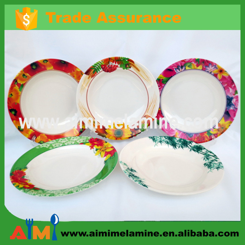 Melamine Plastic Plates. DII Melamine Reusable 9" Round Party or Picnic