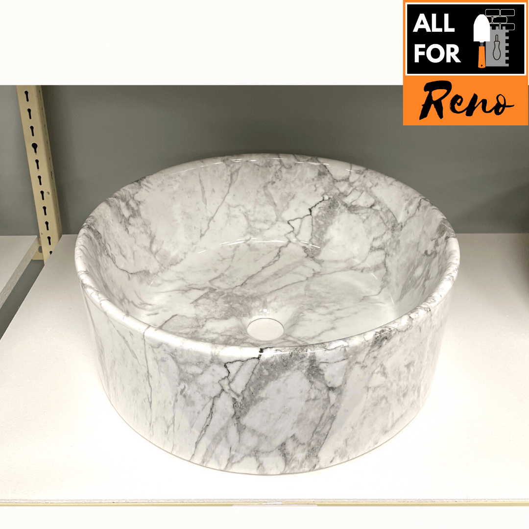 8118M ROUND GREY MARBLE SINK All For Reno