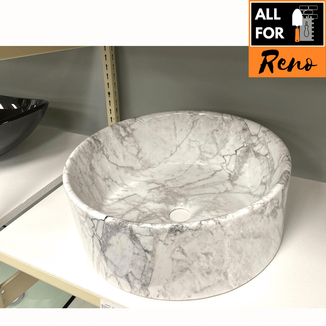 8118M ROUND GREY MARBLE SINK All For Reno