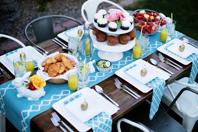 Outdoor Easter dinner party from All for the Memories