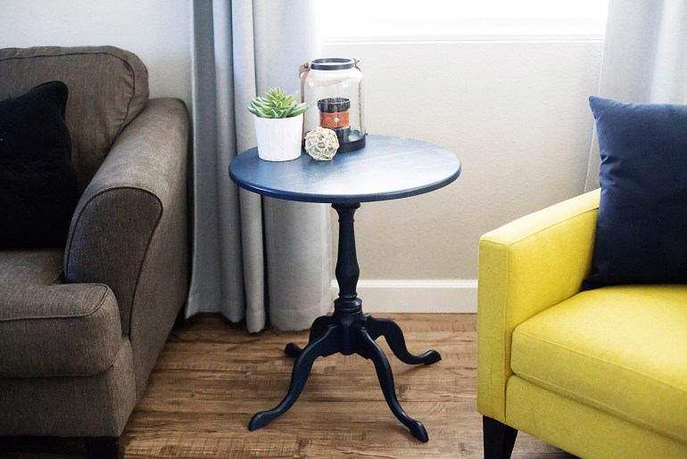 Side table makeover at allforthememories.com