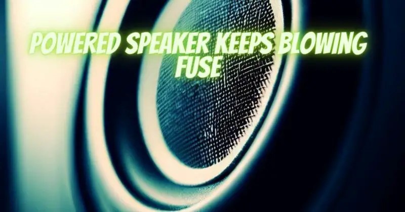 Powered speaker keeps blowing fuse - All For Turntables