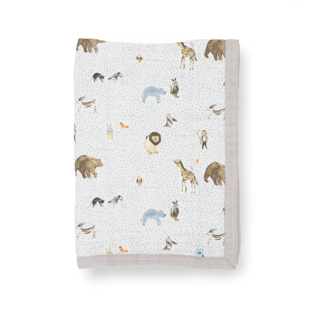 Cotton Muslin Baby Quilt Party Animals All Good Things