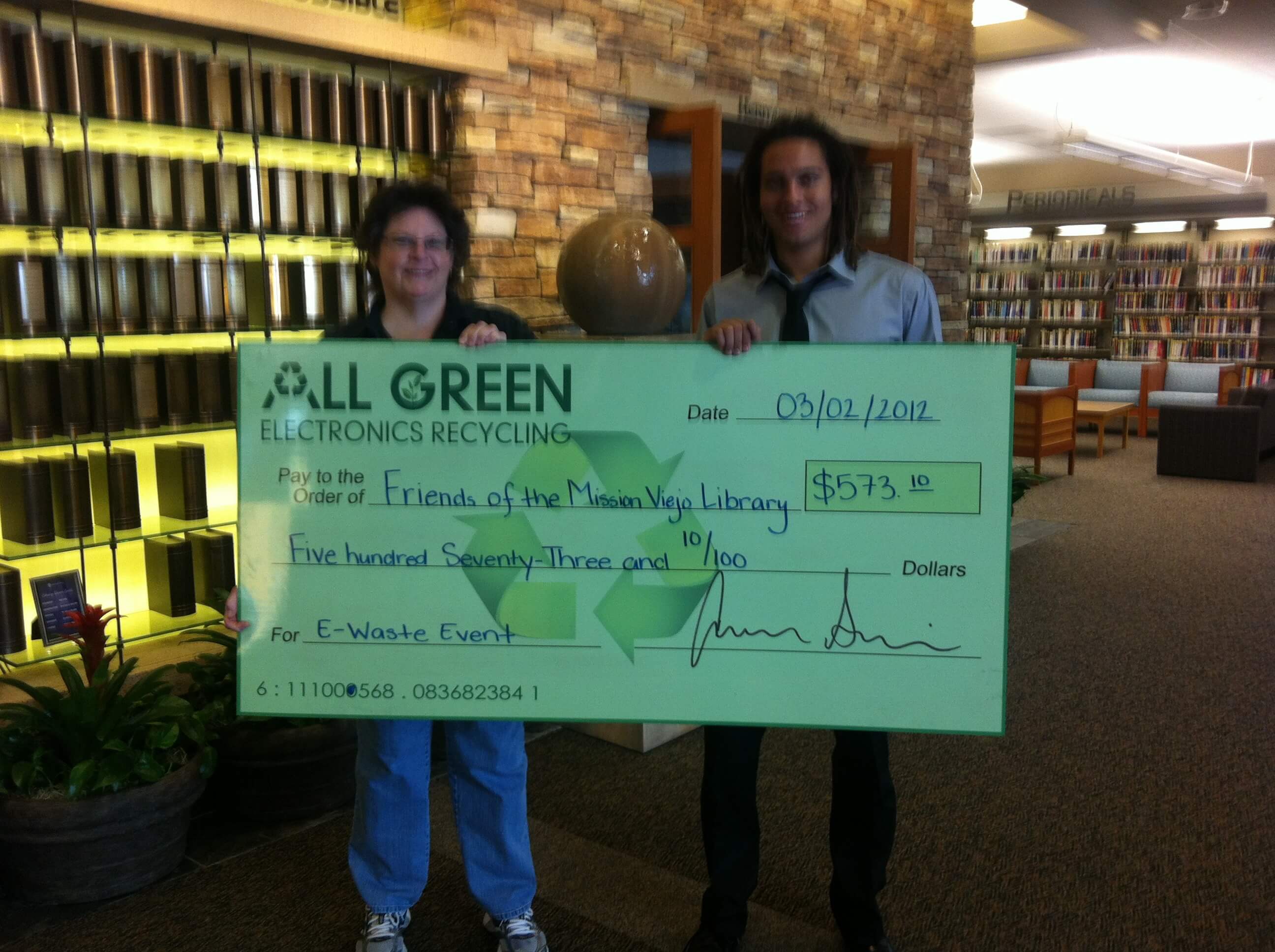 Mission Viejo Library Event Photo AG Electronics Recycling