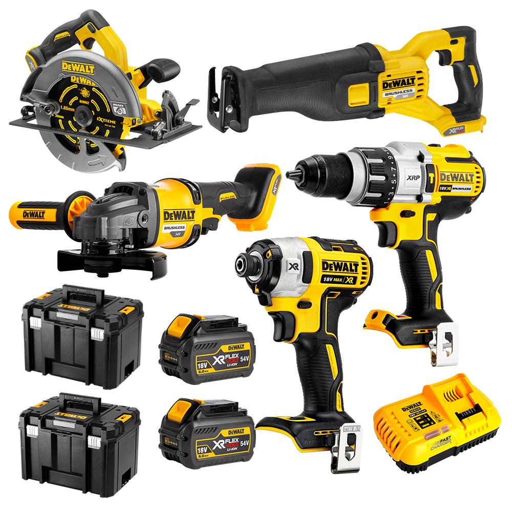 DeWalt DCZ596T2TXE XR FlexVolt 18V/54V LiIon Cordless 6.0Ah 5 Piece