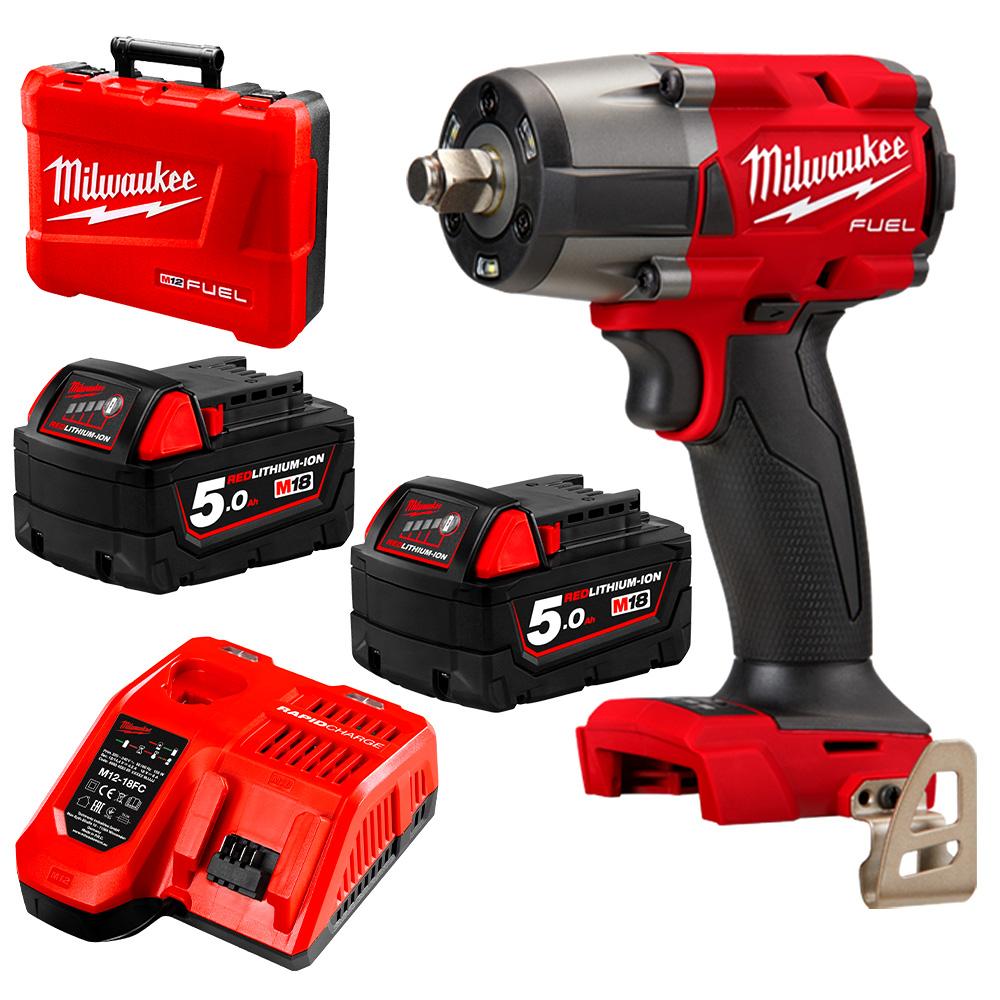 Milwaukee M18FMTIW2F12502C M18 FUEL 18V LiIon Cordless 1/2″ Drive Mid