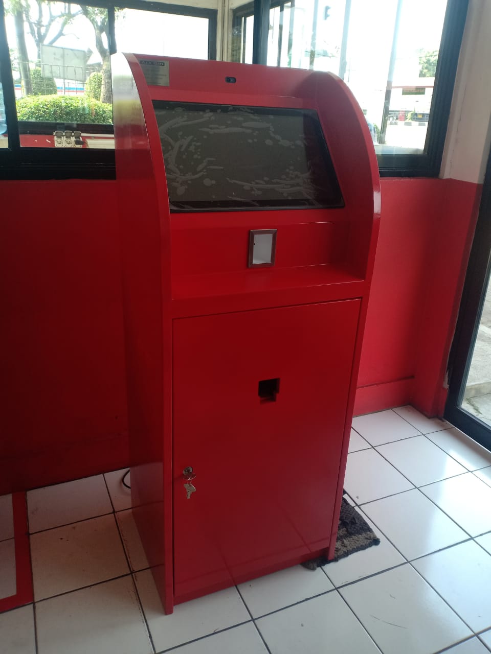 Visitor Registration Kiosk Jual Printer ID Card Kiosk Barcode Printer