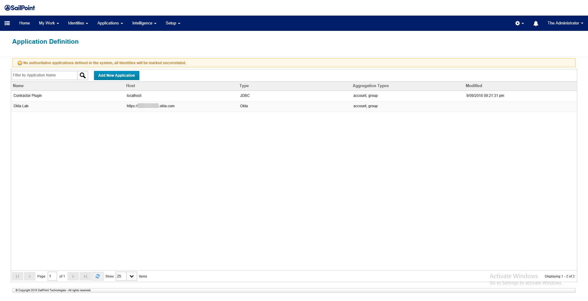 Sailpoint IdentityIQ Configuring Okta Connector Allidm