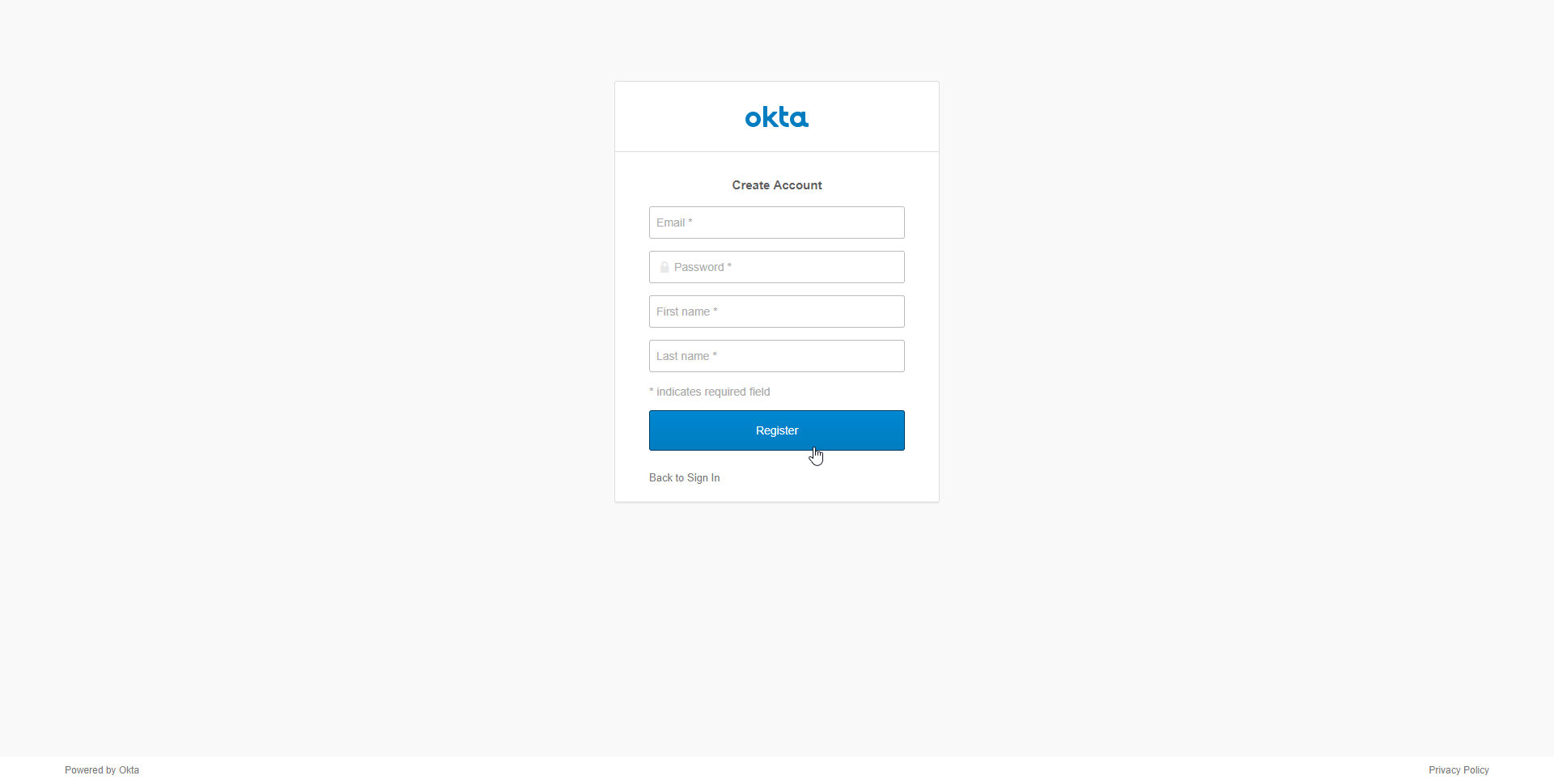 Okta Enabling SelfService Registration Allidm
