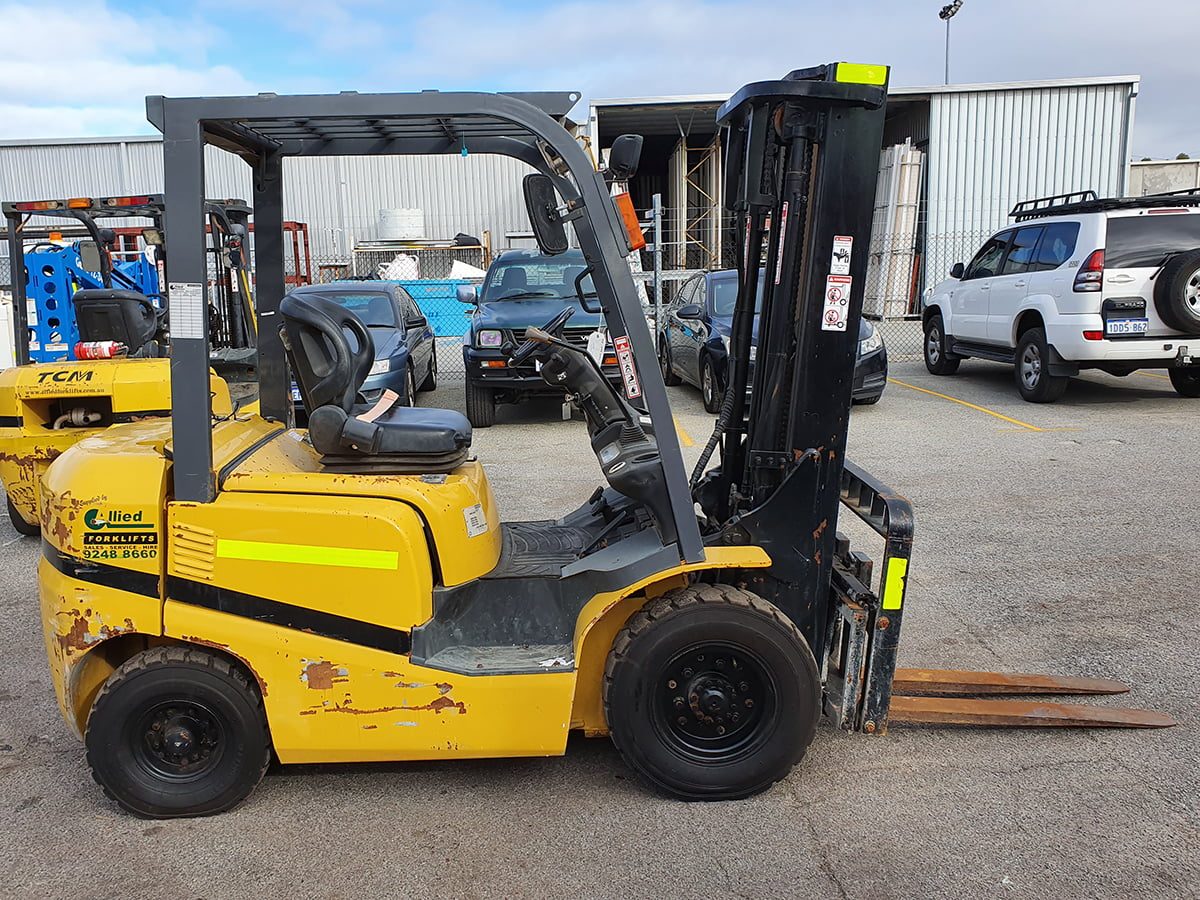TCM 2500kg Diesel Forklift with 4350mm Container Mast, Sideshift & Weight Gauge Allied Forklifts