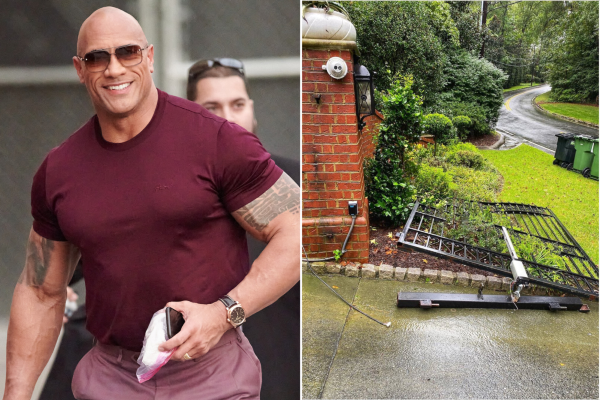 Dwayne “The Rock” Johnson Rips Off Electric Gate With Bare Hands To