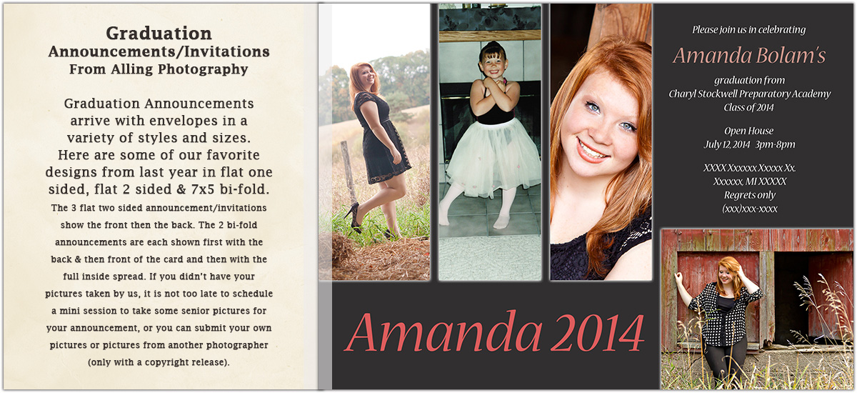 Graduation Announcements Alling Photography