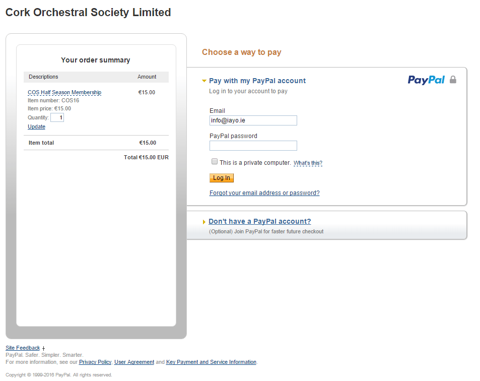 PayPal Charity Discount