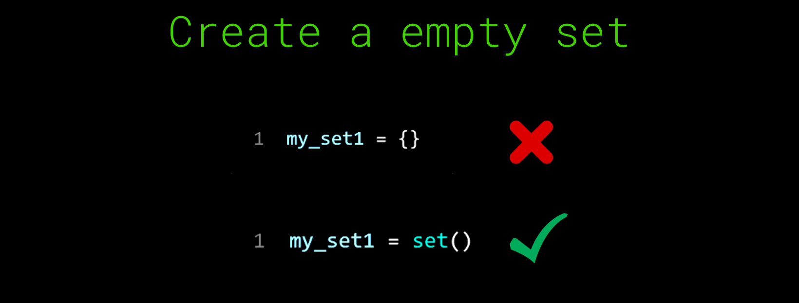 Sets in python with simple examples