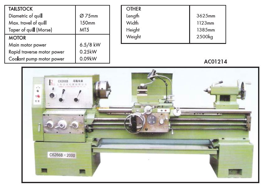 HORIZONTAL LATHES WITH BIGBORE SPINDLE
