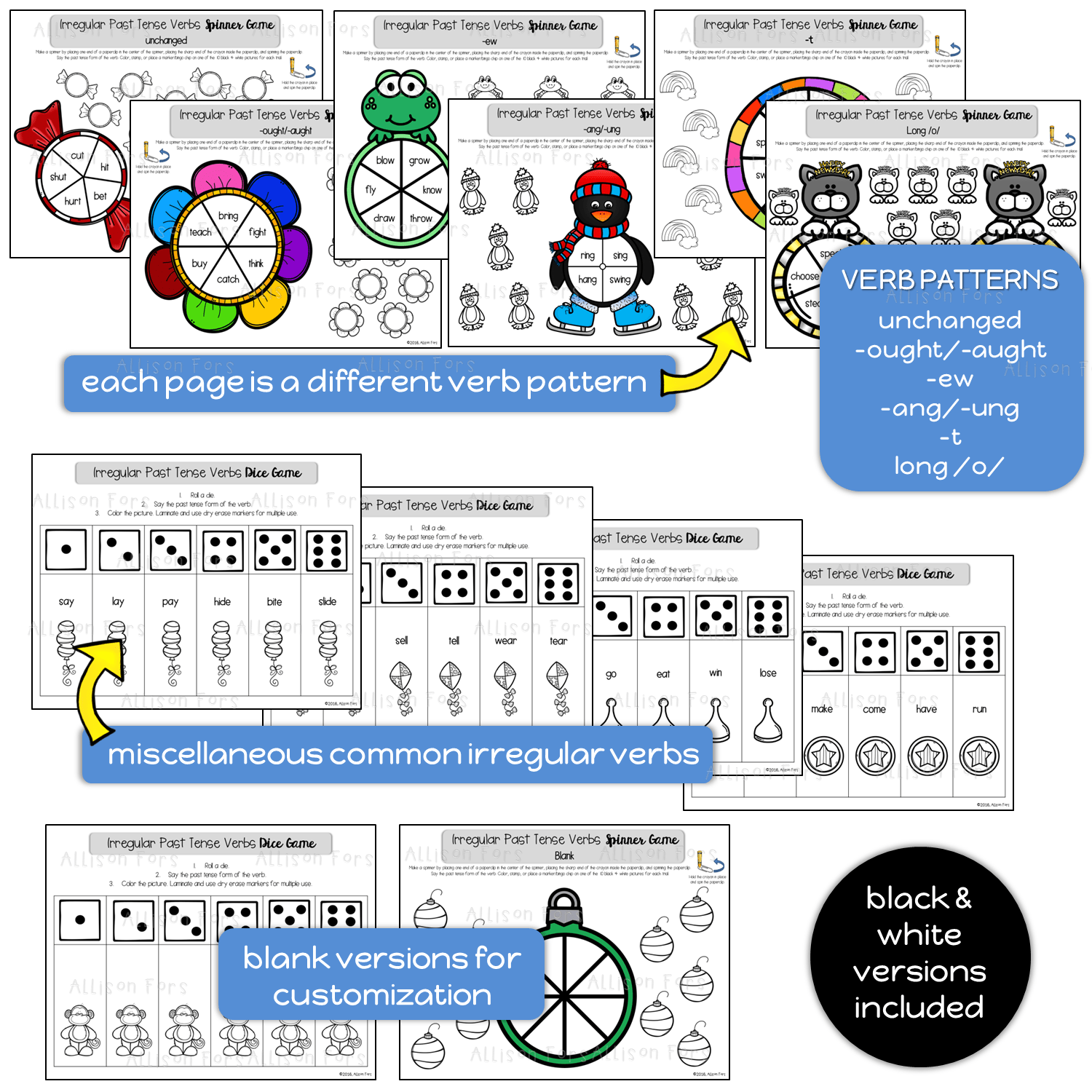Irregular Past Tense Verbs Allison Fors