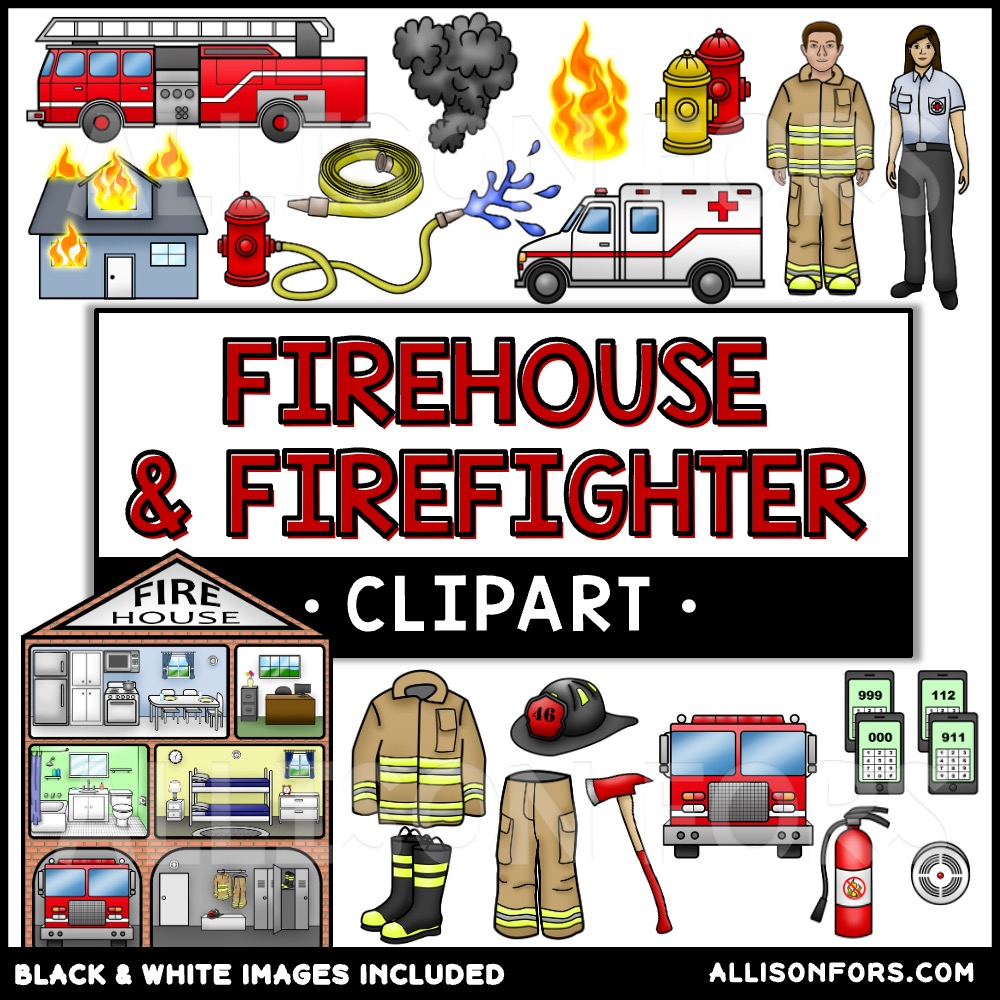 Firehouse, Firefighter, and Fire Safety Clip Art Allison Fors, Inc.