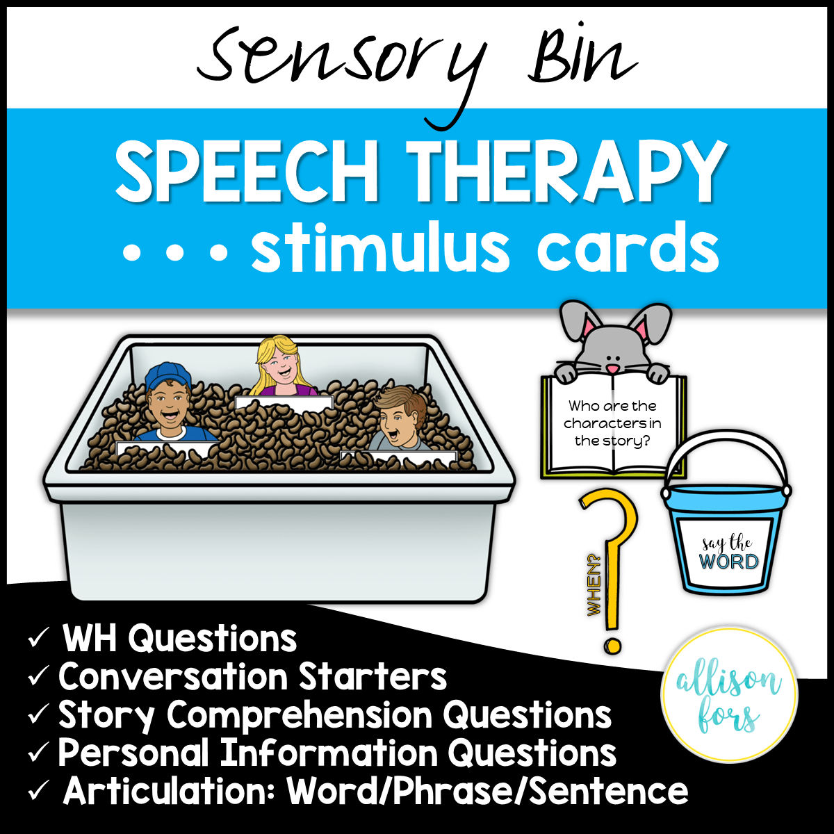 Speech Therapy Cards for Common Goals Allison Fors, Inc.