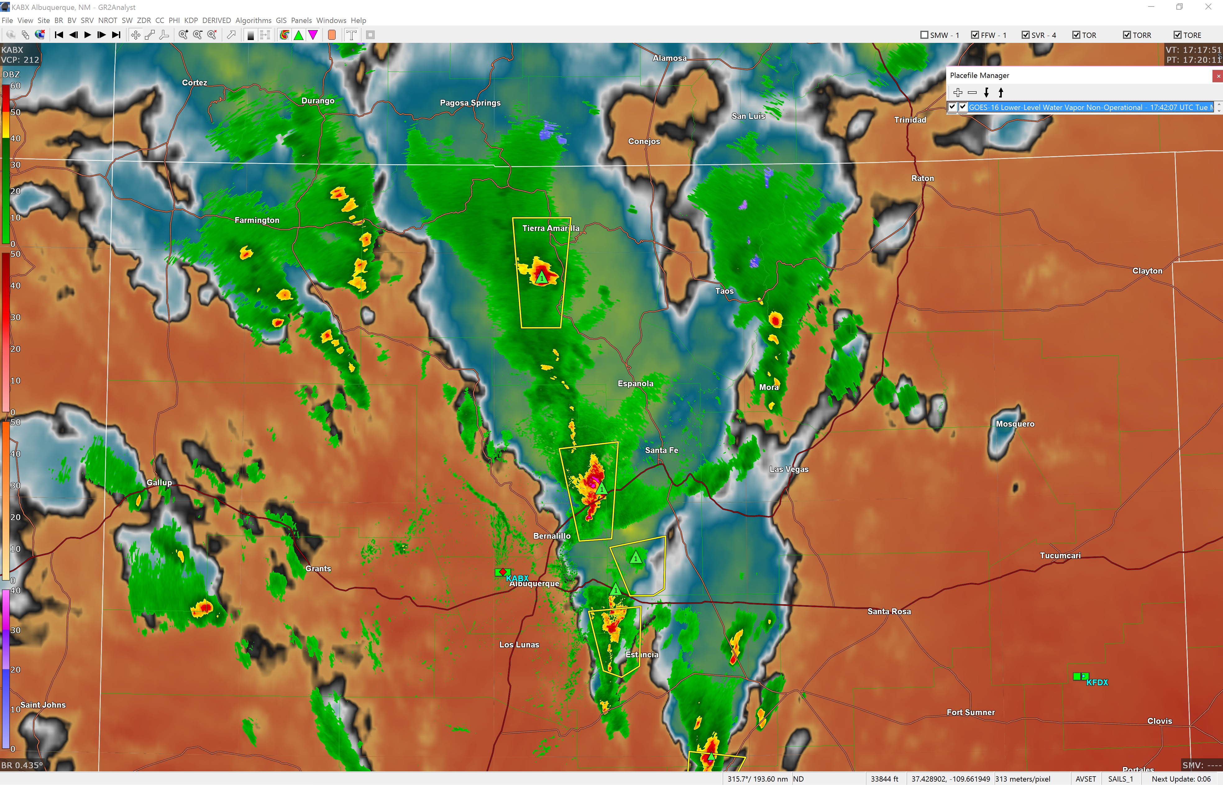 Storm Chaser Screenshots AllisonHouse Weather Data
