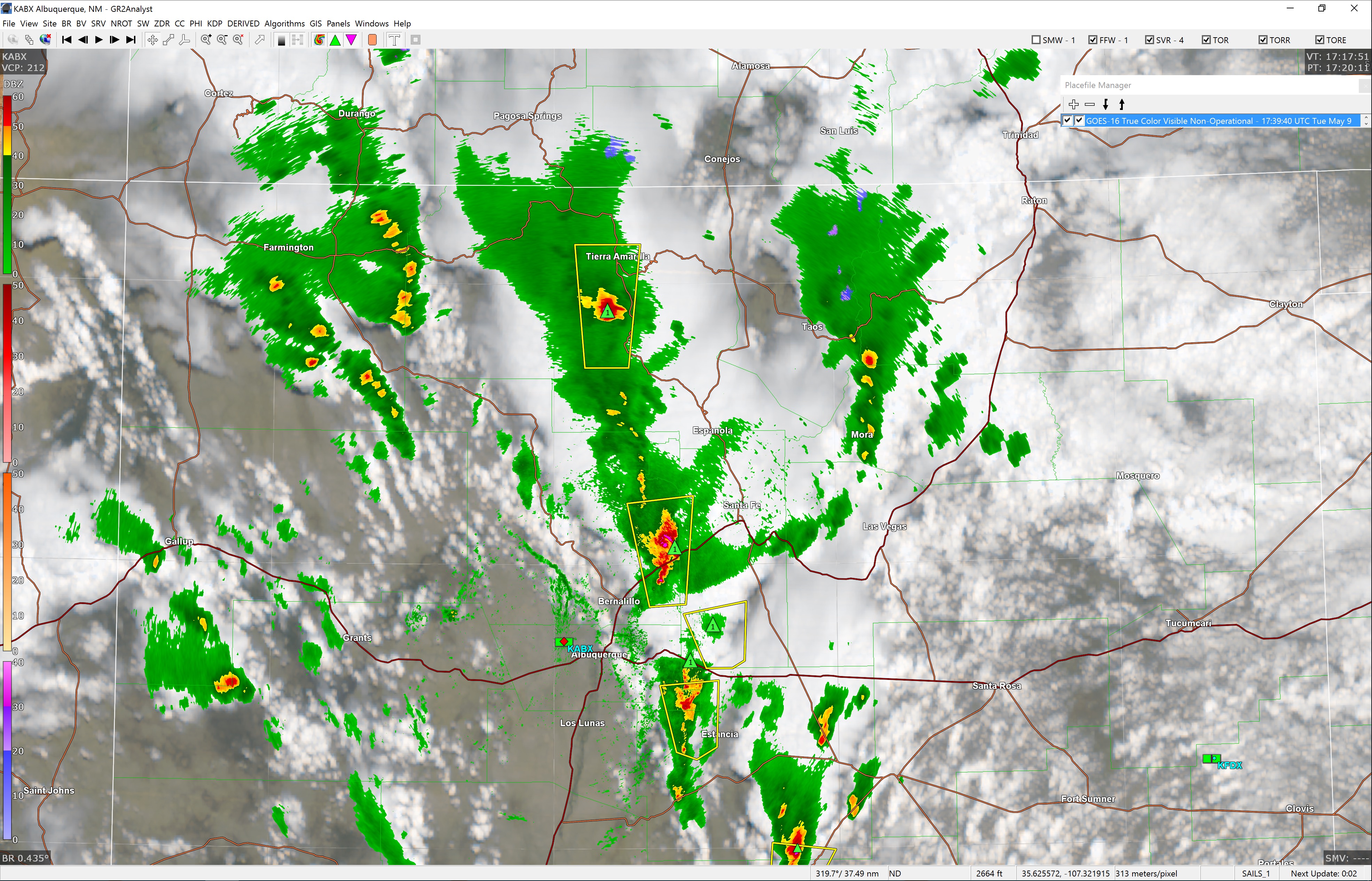 Storm Chaser Screenshots AllisonHouse Weather Data