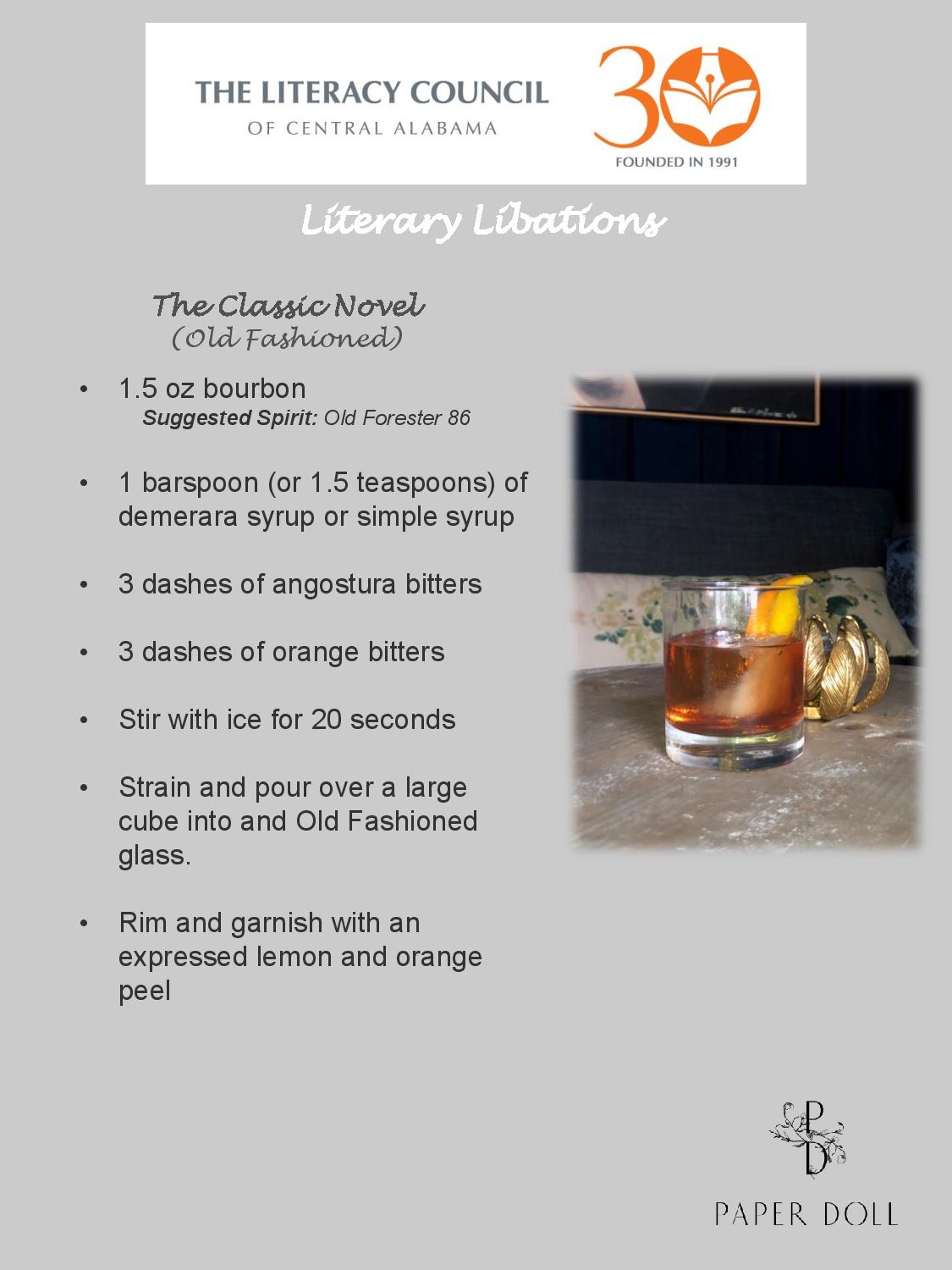 Literary Libations The Literacy Council of Central Alabama