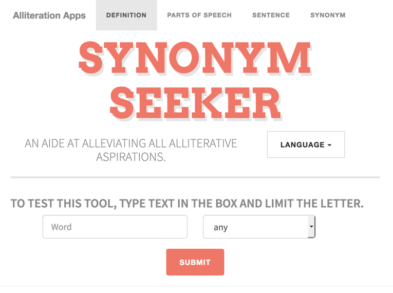 Alliteration Applications