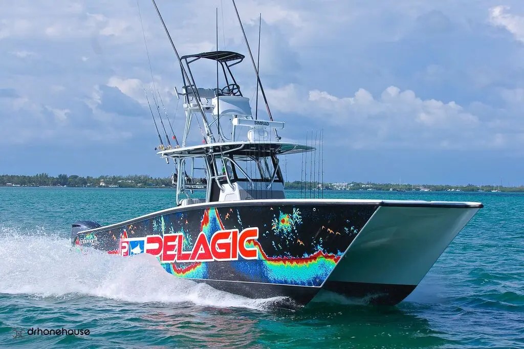 Our Fishing Charter Boat All Lit Up Charters Islamorada, Florida Keys