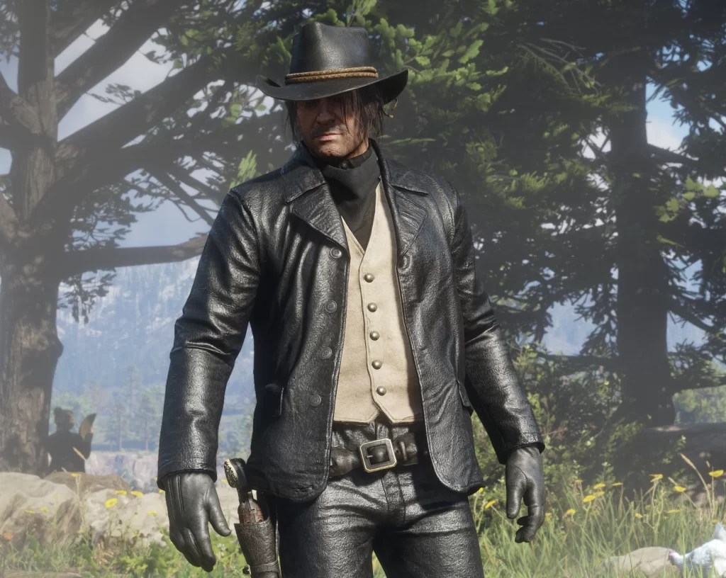 Black leather clothes