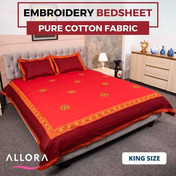 Bridal Embroidery Bedsheet ALLORA Home & Living