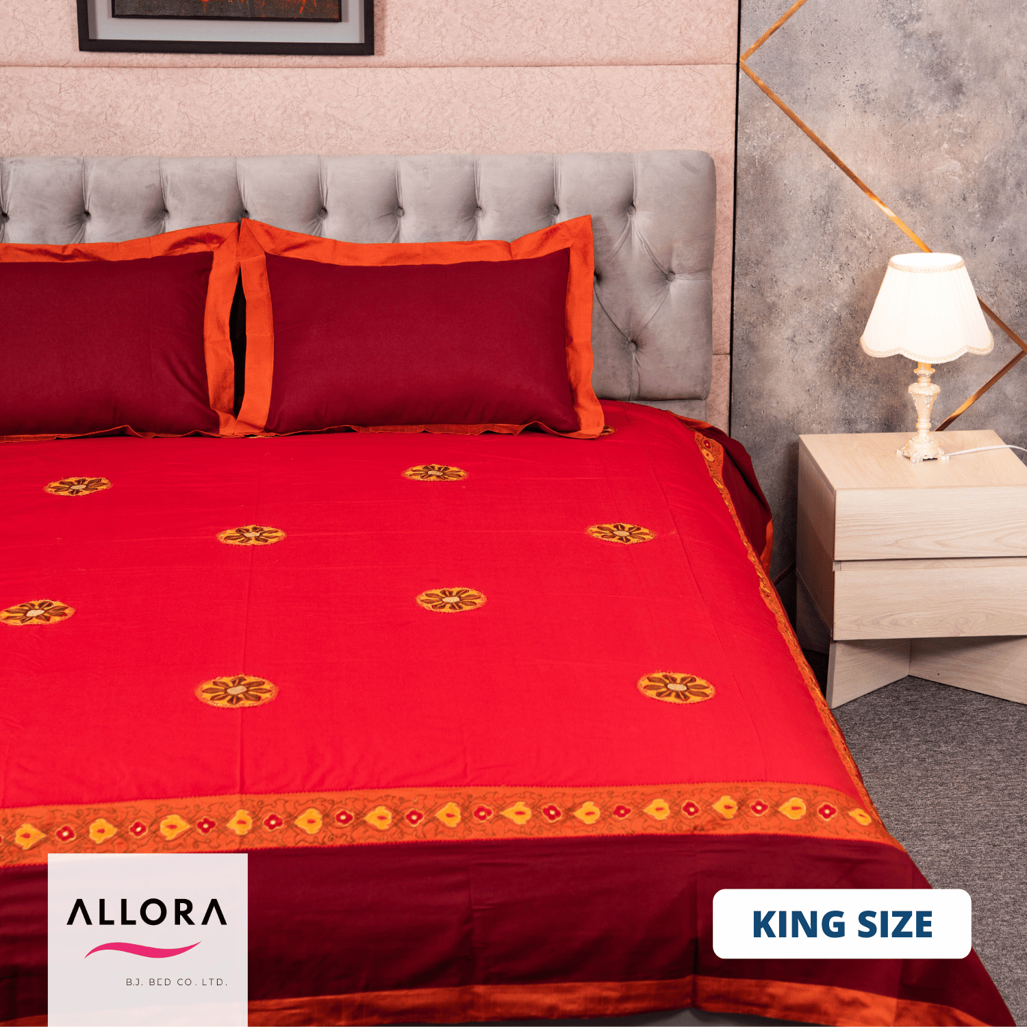 Bridal Embroidery Bedsheet ALLORA Home & Living
