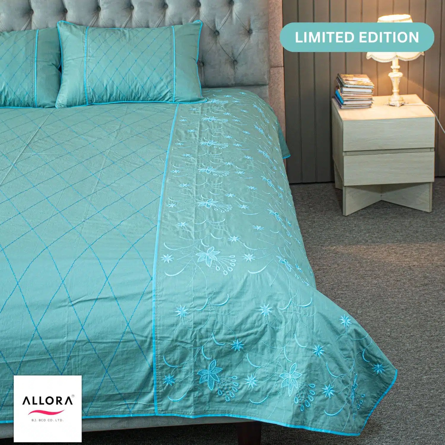 Buy Embroidery Bed Sheet ALLORA