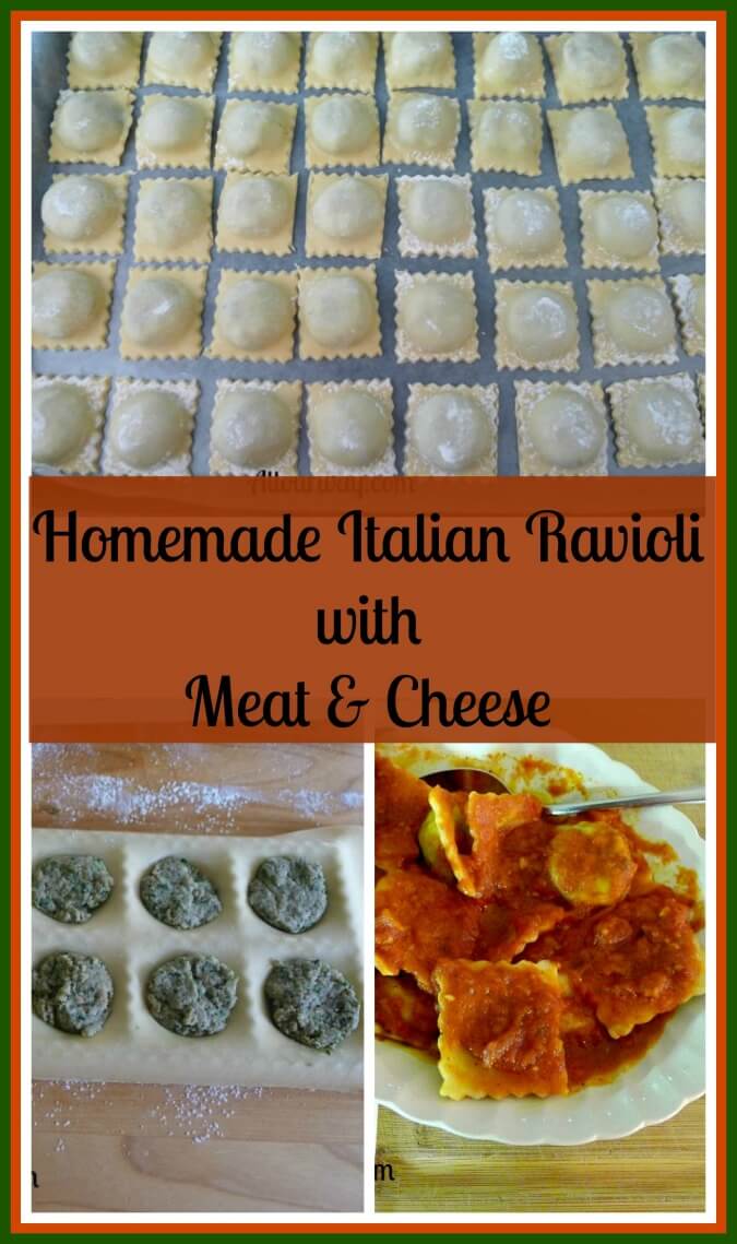 Italian Ravioli with Meat & Cheese Filling All Our Way