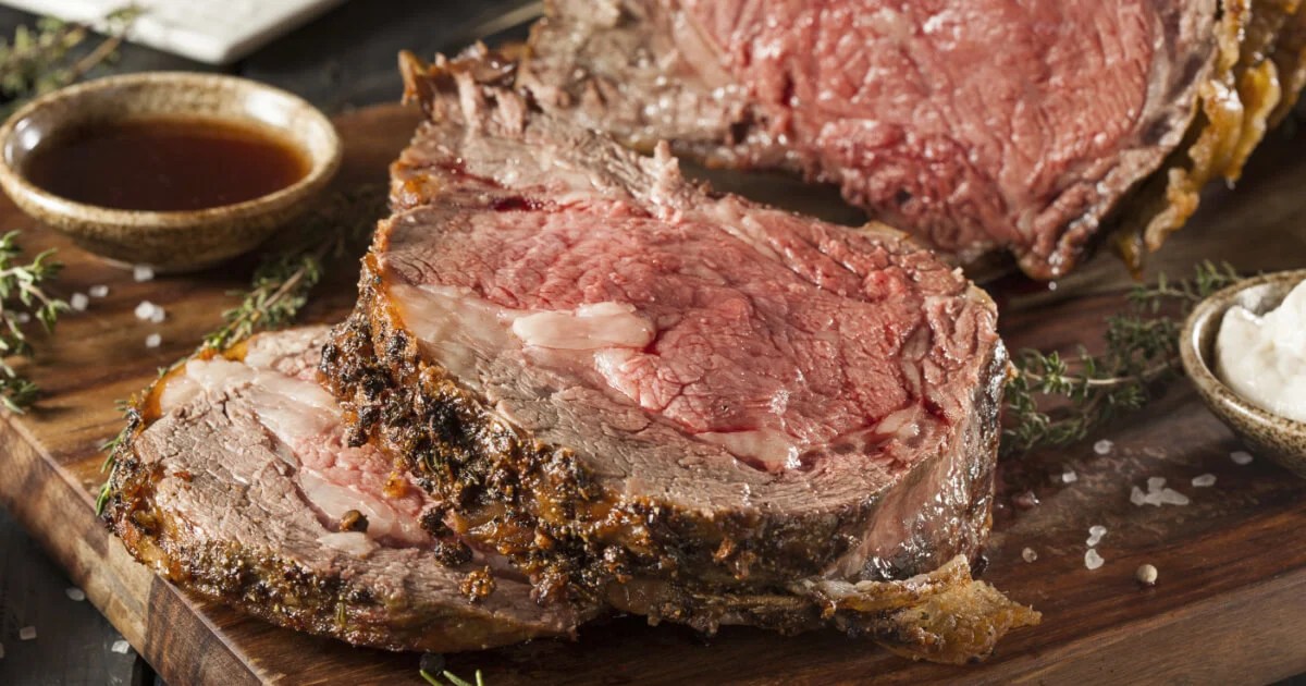 Incredibly Tender Dry Aged Standing Rib Roast With Herb Rub