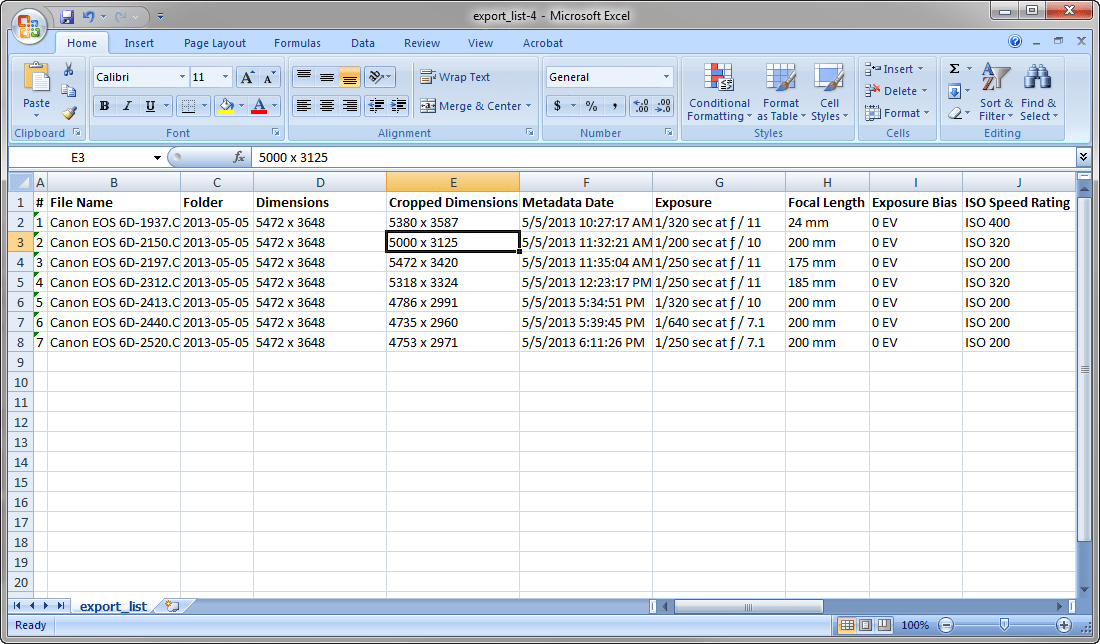 Export List alloyphoto