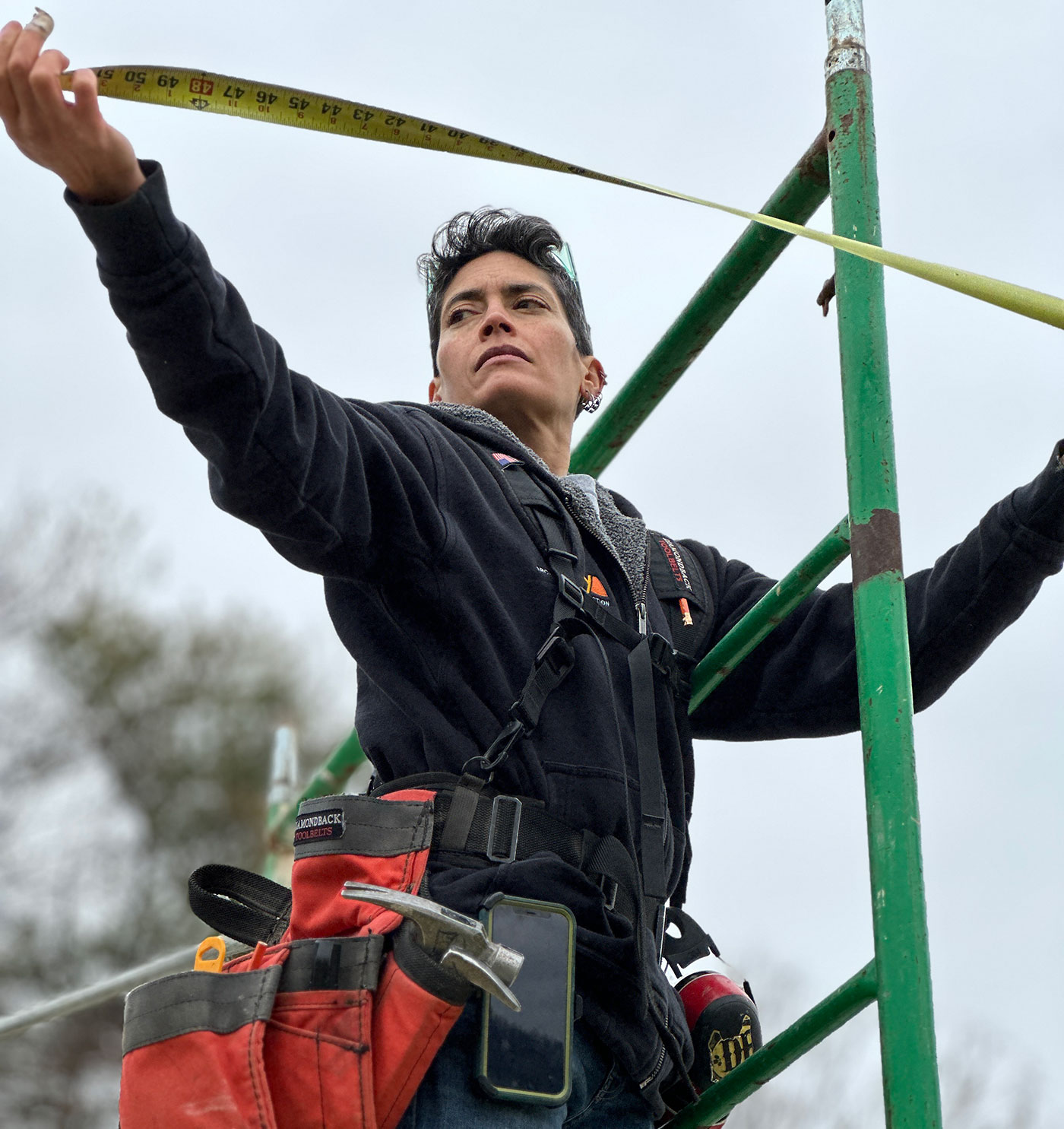 Helping Build Batting Cages for Pen Park Alloy Design Build