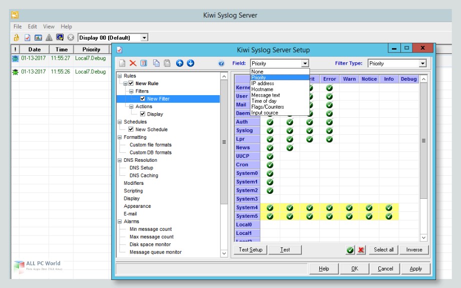 SolarWinds Kiwi Syslog Server 9.7 Free Download ALLPCWorld