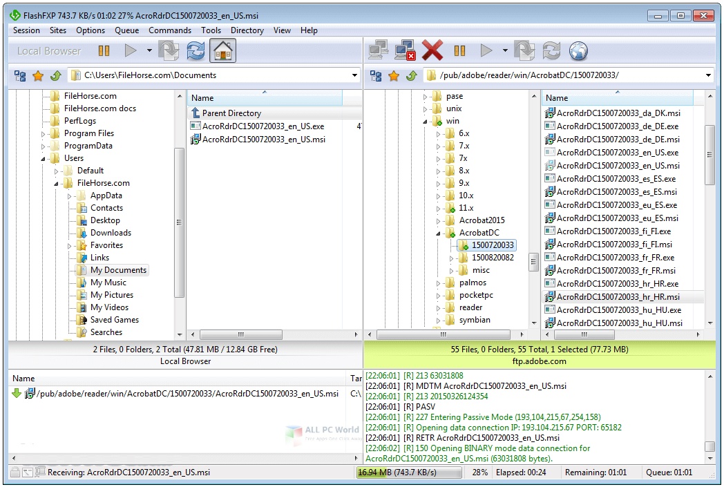 FlashFXP 5.4.0 Free Download ALL PC World
