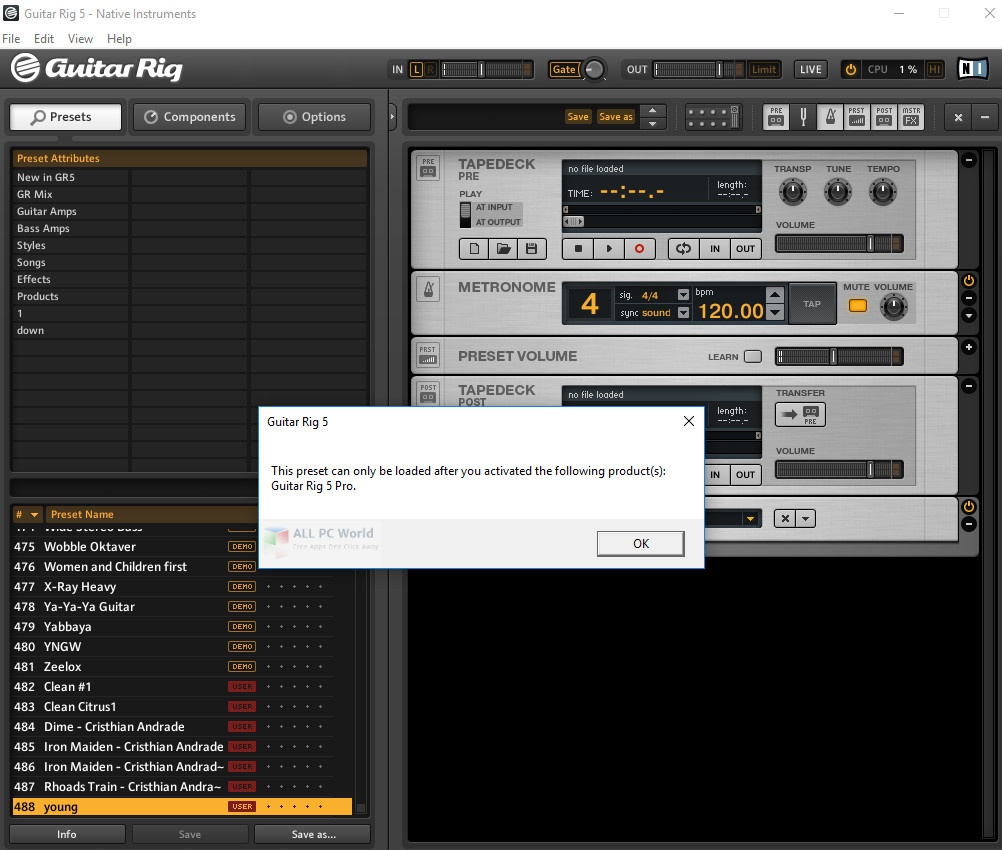 Guitar rig 6 player chasekesil