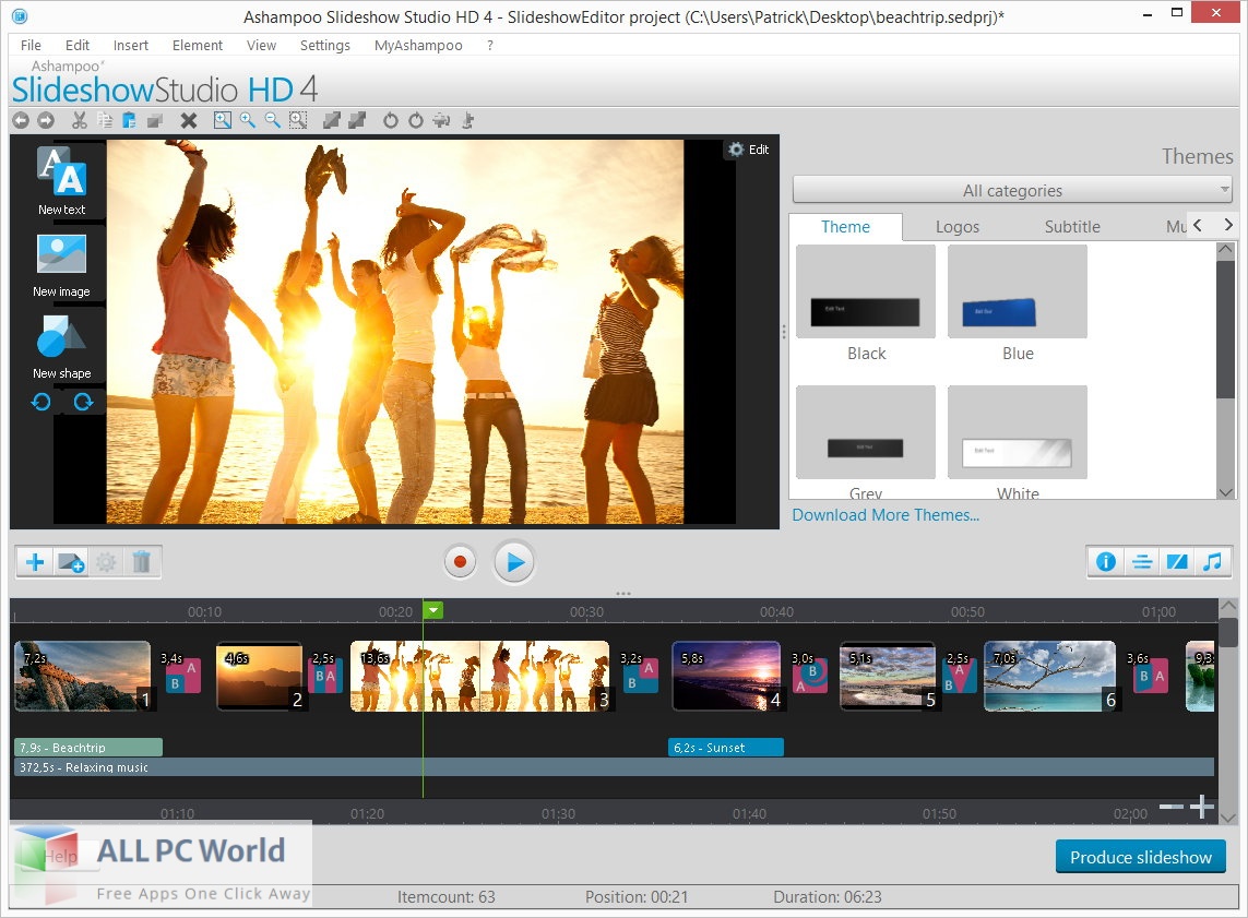 Ashampoo Slideshow Studio HD 4 Free Download ALLPCWorld