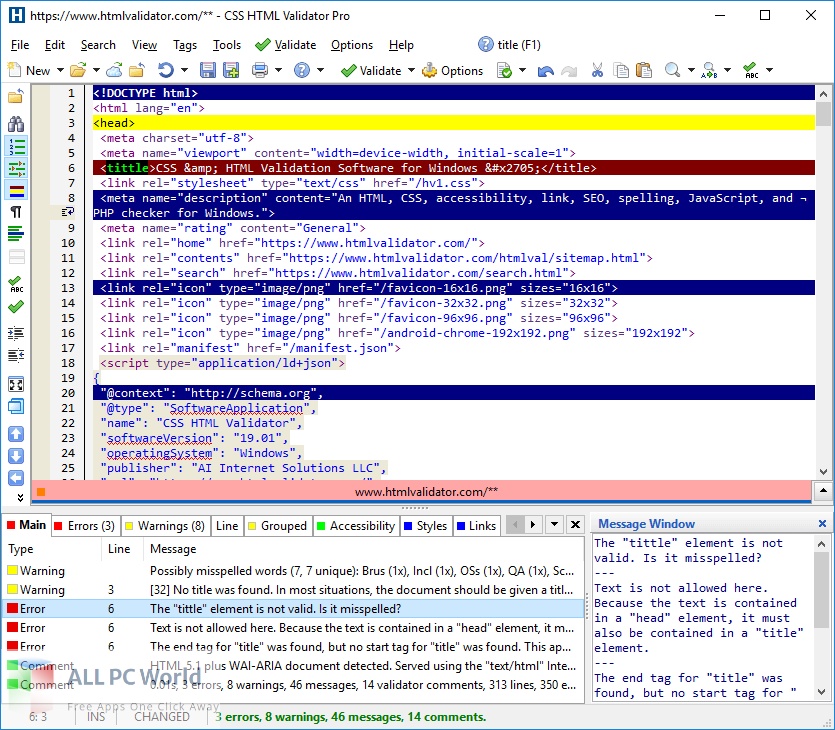 CSS HTML Validator Pro 22 Free Download
