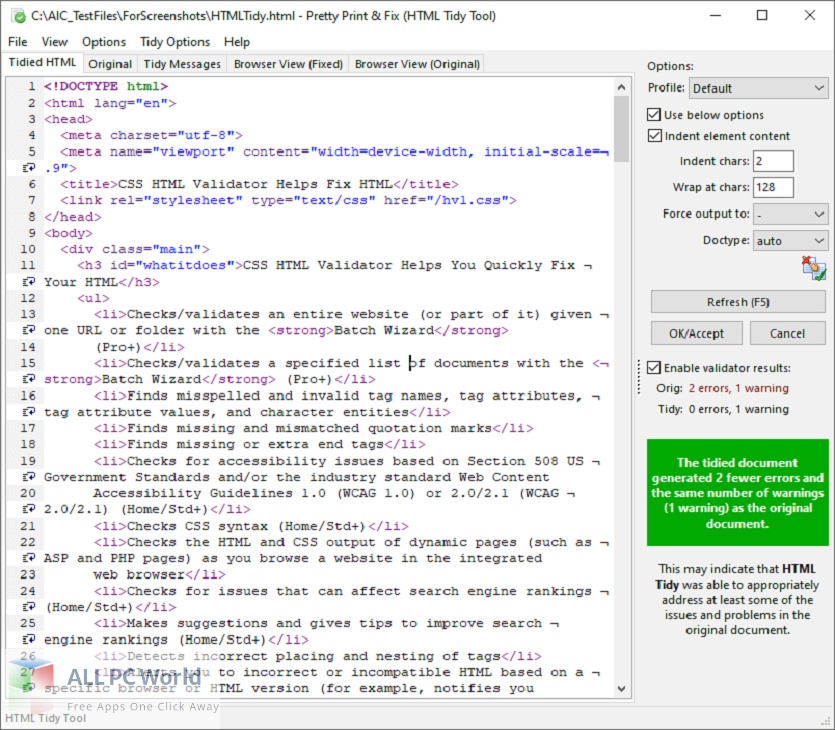 CSS HTML Validator Pro 22 Free Download