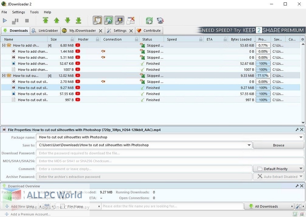 JDownloader v2.0.1 Rev. 48254 ALLPCWorld