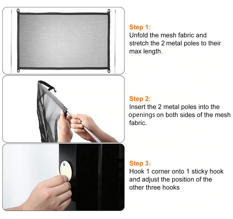 Adjustable Nylon Mesh Pet Gate Dimensions 28 Inches X 70 Inches All