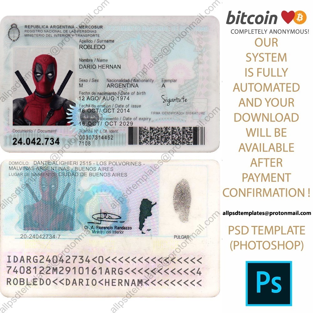 Passport/ID/Driving License - ALL PSD TEMPLATES