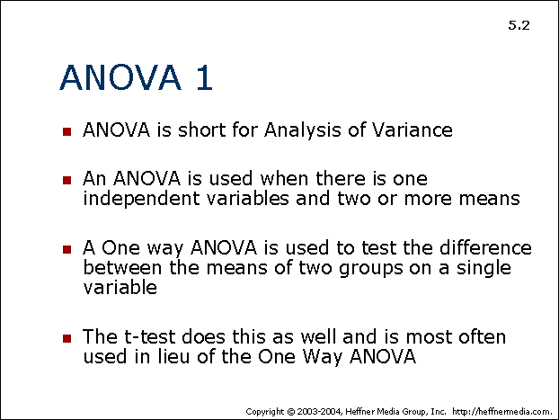 02 Analysis of Variance AllPsych 02 Analysis of Variance AllPsych