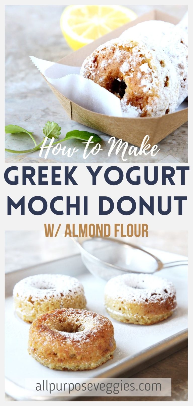 Healthy Lemon Greek Yogurt Baked Mochi Donut Recipe (GlutenFree) All